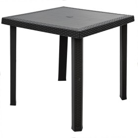 TAVOLO IN RATTAN FIGARO ANTRACITE CM. 80x80 TAVOLO IN RATTAN FIGARO ANTRACITE CM. 80x80