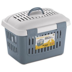 TRASPORTINO PER CANI MIDI GULLIVER BIANCO BLU ACCIAIO  cm.45x33x33h TRASPORTINO PER CANI MIDI GULLIVER BIANCO BLU ACCIAIO  cm.45x33x33h