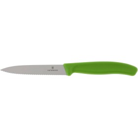 VICTORINOX SPELUCCHINO LAMA ONDULATA INOX MANICO VERDE VICTORINOX SPELUCCHINO LAMA ONDULATA INOX MANICO VERDE