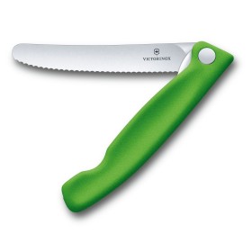 VICTORINOX SWISS CLASSIC COLTELLO TAVOLA LAMA ONDULATA PIEGHEVOLE MANICO VERDE VICTORINOX SWISS CLASSIC COLTELLO TAVOLA LAMA ONDULATA