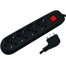 VIGOR MULTIPRESE 4 PRESE SCHUKO/BIPASSO INT. NERO 16A VIGOR MULTIPRESE 4 PRESE SCHUKO/BIPASSO INT. NERO 16A