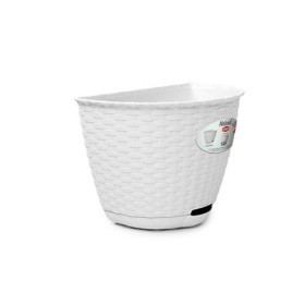 Gerla Natural dotata di riserva d'acqua Bianca cm. 30x20x22h. Gerla Natural dotata di riserva d'acqua Bianca cm. 30x20x22h.