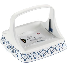 Portatovaglioli Orizzontale Tosca in plastica con fermatovaglioli Bianco Palace Blue cm 22x22x16,5h. Portatovaglioli Orizzontale Tosca in plastica con fermatovaglioli Bianco Palace Blue cm 22x22x16,5h.