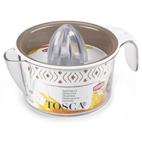 Spremiagrumi Tosca manuale graduato Bianco/Tortora chiaro cm. 20x14,5x11h. Spremiagrumi Tosca manuale graduato Bianco/Tortora chiaro cm. 20x14,5x11h.