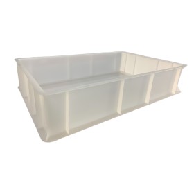 CONTENITORE CASSETTA BIANCA CHIUSA SOVRAPPONIBILE PER CUCINA PIZZA PROFESSIONALE cm. 60x40x13h. CONTENITORE CASSETTA BIANCA CHIUSA SOVRAPPONIBILE PER CUCINA