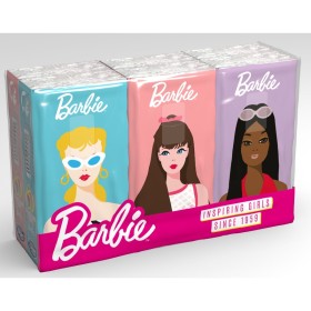 BARBIE FAZZOLETTI 6 PACCHETTI X 9 FAZZOLETTI 4 VELI DECORATI BARBIE FAZZOLETTI 6 PACCHETTI X 9 FAZZOLETTI 4 VELI DECORATI