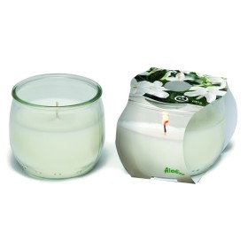 ALADINO CANDELA PROFUMA AMBIENTE 30H FRAGRANZA GELSOMINO 120 GRAMMI VASETTO IN VETRO ALADINO CANDELA PROFUMA AMBIENTE 30H FRAGRANZA GELSOMINO 120