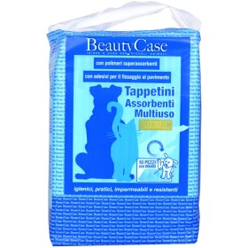 BEAUTYCASE TAPPETINI ASSORBENTI MULTIUSO LUXURY PER ANIMALI 60X60 10 PEZZI CON ADESIVI PER FISSAGGIO AL PAVIMENTO BEAUTYCASE TAPPETINI ASSORBENTI MULTIUSO LUXURY PER ANIMALI