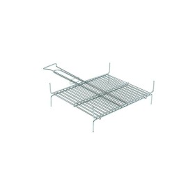 GRATICOLA A BARRE DOPPIA IN ACCIAIO CROMATO cm. 35x25 GRATICOLA A BARRE DOPPIA IN ACCIAIO CROMATO cm. 35x25
