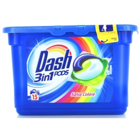 DASH ECODOSI DETERSIVO BUCATO LAVATRICE PODS ALL IN 1 SALVA COLORE 15 CAPS DASH ECODOSI DETERSIVO BUCATO LAVATRICE PODS ALL IN 1 SALVA COLORE 15 CAPS
