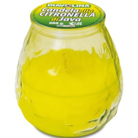 DIAVOLINA CANDELA CITRONELLA DI GIAVA IN BICCHIERE LAVORATO 205 GRAMMI DURATA 40 ORE PER INTERNI ED ESTERNI DIAVOLINA CANDELA CITRONELLA DI GIAVA IN BICCHIERE LAVORATO 205 GRAMMI DURATA 40 ORE PER INTERNI ED ESTERNI