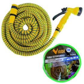 TUBO ESTENSIBILE VIGOR TIGRO PISTOLA + RACCORDI 10-30 M TUBO ESTENSIBILE VIGOR TIGRO PISTOLA + RACCORDI 10-30 M