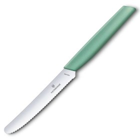 Victorinox Coltello da tavola mint-green Swiss Modern Lama arrotondata seghettata Victorinox Coltello da tavola mint-green Swiss Modern Lama