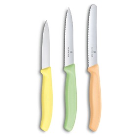 Victorinox Set 3 Coltelli da cucina con Manici light orange light green light yellow Victorinox Set 3 Coltelli da cucina con Manici light orange