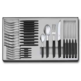 Victorinox Set posate Swiss Modern con manico nero pz. 24 Victorinox Set posate Swiss Modern con manico nero pz. 24