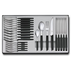 Victorinox Set posate Swiss Modern con manico nero pz. 24 Victorinox Set posate Swiss Modern con manico nero pz. 24