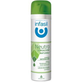 INFASIL DEODORANTE SPRAY NEUTRO SENSAZIONI NATURALI ANTIMACCHIA FRESCA FRAGRANZA CON OLIO ESSENZIALE 150 ML INFASIL DEODORANTE SPRAY NEUTRO SENSAZIONI NATURALI ANTIMACCHIA