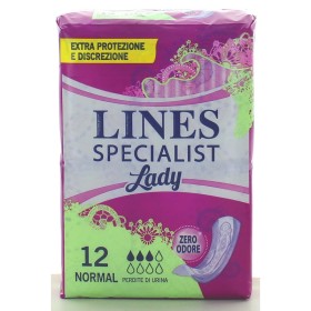 LINES SPECIALIST NORMAL ASSORBENTI ANTI-ODORE 12 PEZZI (EX LINES PERLA NORMAL) LINES SPECIALIST NORMAL ASSORBENTI ANTI-ODORE 12 PEZZI (EX
