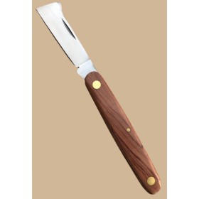 COLTELLO INNESTO MANICO IN LEGNO LAMA IN ACCIAIO INOX CON PUNTA QUADRA cm. 16,5 COLTELLO INNESTO MANICO IN LEGNO LAMA IN ACCIAIO INOX CON PUNTA