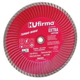 HU-FIRMA DISCO DIAMANTATI TURBO-WAVE RED SENZA FLANGIA DIAM. MM. 230 HU-FIRMA DISCO DIAMANTATI TURBO-WAVE RED SENZA FLANGIA DIAM. MM. 230