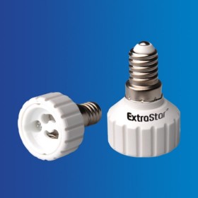 ADATTATORE PER LAMPADINA E14-GU10 ADATTATORE PER LAMPADINA E14-GU10
