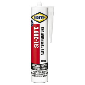 BOSTIK CARTUCCIA SILICONE ALTA TEMPERATURA ROSSO 300 GRADI  300 ML BOSTIK CARTUCCIA SILICONE ALTA TEMPERATURA ROSSO 300 GRADI  300 ML