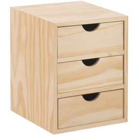 CASSETTIERA IN LEGNO MINI BLOC 3 CASSETTI CM. 21x20x28h. CASSETTIERA IN LEGNO MINI BLOC 3 CASSETTI CM. 21x20x28h.
