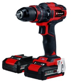 Einhell Avvitatore TE-CD 18/40 percussione con 2 batterie li-i 18v 2.0ah con 64 accessori Einhell Avvitatore TE-CD 18/40 percussione con 2 batterie li-i