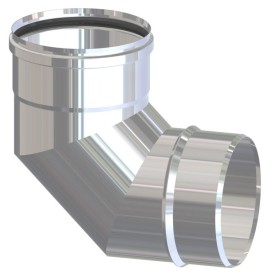 GOMITO INOX AISI 304 PER STUFA PELLET 90 CM. 8 GOMITO INOX AISI 304 PER STUFA PELLET 90 CM. 8