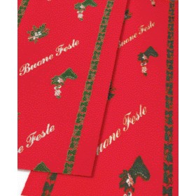 PASSATOIA MOQUET MOD. BUONE FESTE COLORE ROSSO H. 100 PASSATOIA MOQUET MOD. BUONE FESTE COLORE ROSSO H. 100