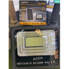 FARO A LED CON PANNELLO SOLARE 200W 4300 LUMEN LUCE FREDDA FARO A LED CON PANNELLO SOLARE 200W 4300 LUMEN LUCE FREDDA