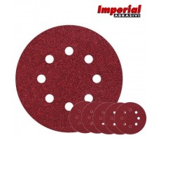 DISCO ABRASIVO FIBRATO VELCRATO 8 FORI MM. 125X22,2 GR. 50PZ. 6 DISCO ABRASIVO FIBRATO VELCRATO 8 FORI MM. 125X22,2 GR. 50PZ. 6