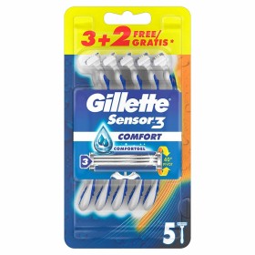 Gillette Sensor3 Comfort Rasoio da Uomo Usa e Getta PZ. 3+2 Gillette Sensor3 Comfort Rasoio da Uomo Usa e Getta PZ. 3+2