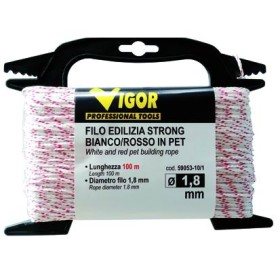 VIGOR FILO EDILIZIA STRONG BIANCO/ROSSO MT. 100 MM. 1,8 VIGOR FILO EDILIZIA STRONG BIANCO/ROSSO MT. 100 MM. 1,8