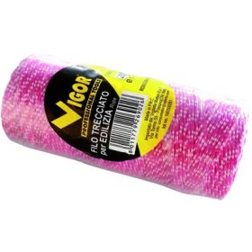 VIGOR FILO EDILIZIA TRECCIATO ROSSO/BIANCO MT. 200 MM. 1,8 VIGOR FILO EDILIZIA TRECCIATO ROSSO/BIANCO MT. 200 MM. 1,8