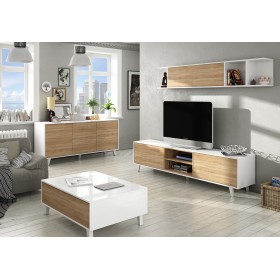 KIT CREDENZA CON 3 ANTE ZAIKEN BIANCO ROVERE cm.154x41x75h. KIT CREDENZA CON 3 ANTE ZAIKEN BIANCO ROVERE cm.154x41x75h.