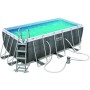 Bestway 56722 piscina con telaio Power Steel Rattan cm. 412x201x122h.