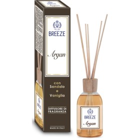 BREEZE ARGAN DIFFUSORE DI FRAGARNZA CON BASTONCINI SANDALO E VANIGLIA ML. 100 BREEZE ARGAN DIFFUSORE DI FRAGARNZA CON BASTONCINI SANDALO E VANIGLIA ML. 100
