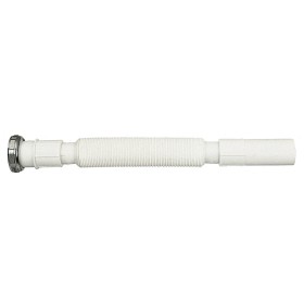 CANOTTO PP FLESSIBILE CON GHIERA BIANCO MM. 40x1-1/2 CM. 30/80 CANOTTO PP FLESSIBILE CON GHIERA BIANCO MM. 40x1-1/2 CM. 30/80