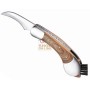 COLTELLO PER RACCOLTA FUNGHI CON SPAZZOLINO E LAMA A RONCOLA CM. 18