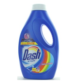 DASH DETERSIVO BUCATO LAVATRICE LIQUIDO ACTILIFT SALVA COLORE 15+2 LAVAGGI DASH DETERSIVO BUCATO LAVATRICE LIQUIDO ACTILIFT SALVA COLORE
