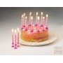 FACKELMANN CANDELINE COMPLEANNO C SUPPORTI IN COLORE ROSA O AZZURRO 12 PZ. 9 CM ART. 52506