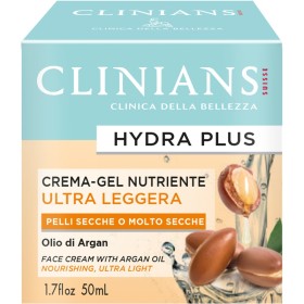CLINIANS CREMA HYDRA PLUS ULTRA-LEGGERA OLIO DI ARGAN PELLI SECCHE O MOLTO SECCHE 50 ML CLINIANS CREMA HYDRA PLUS ULTRA-LEGGERA OLIO DI ARGAN PELLI SECCHE O MOLTO SECCHE 50 ML