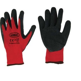 GUANTO LATTICE RUGOSO ROSSO MAGLIA PESANTE SINTETICO NERO TG. 8 - 10 GUANTO LATTICE RUGOSO ROSSO MAGLIA PESANTE SINTETICO NERO TG. 8 - 10