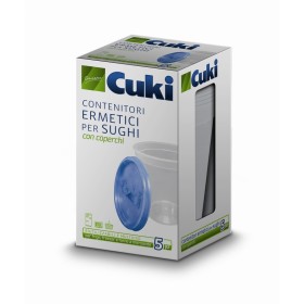 CUKI CONTENITORE ERMETICO IN PLASTICA PER SUGHI CON COPERCHIO 200CL 5 PEZZI CUKI CONTENITORE ERMETICO IN PLASTICA PER SUGHI CON COPERCHIO 200CL 5 PEZZI