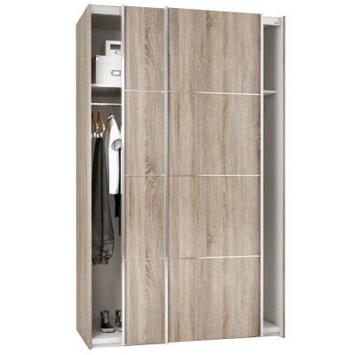 KIT ARMADIO VERONA 2 ANTE SCORREVOLI ROVERE cm.122x64x201h. 75280/03
