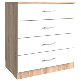 KIT CASSETTONE 4 CASSETTI ROVERE BIANCO cm.70x40x72h. KIT CASSETTONE 4 CASSETTI ROVERE BIANCO cm.70x40x72h.