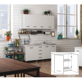 KIT CUCINA P.COLAPIATTI CON 2 ANTE cm.80x30x72h. BIANCO. KIT CUCINA P.COLAPIATTI CON 2 ANTE cm.80x30x72h. BIANCO.