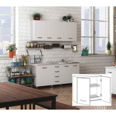 KIT CUCINA P.COLAPIATTI CON 2 ANTE cm.80x30x72h. BIANCO.