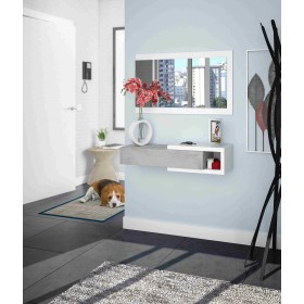 KIT INGRESSO 1 CASSETTO E SPECCHIO NOON BIANCO CEMENTO KIT INGRESSO 1 CASSETTO E SPECCHIO NOON BIANCO CEMENTO